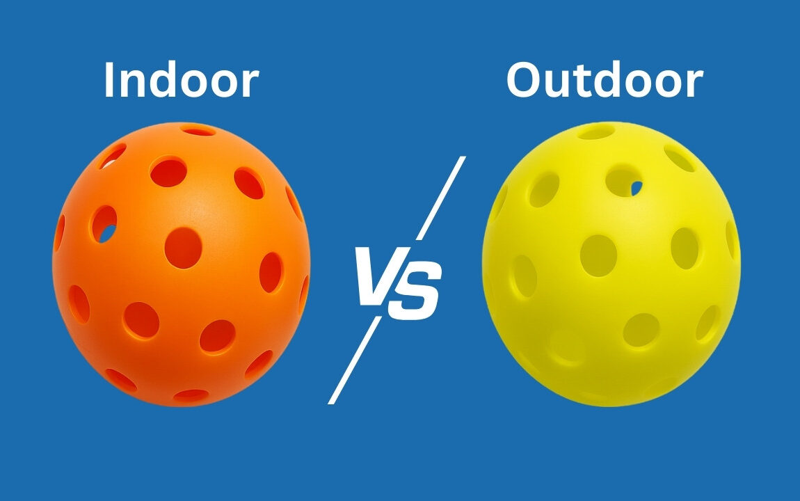 Indoor vs outdoor pickleballs comparison side by side