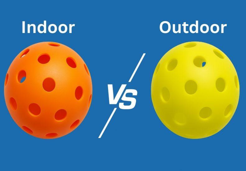 Indoor vs outdoor pickleballs comparison side by side