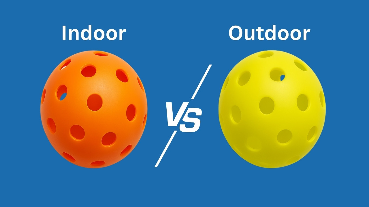 Indoor vs outdoor pickleballs comparison side by side