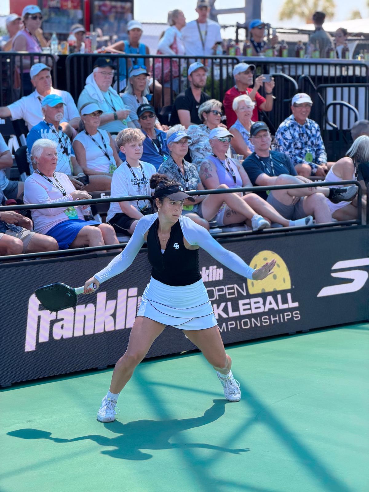 Professional pickleball player competing at the US Open Pickleball Championships