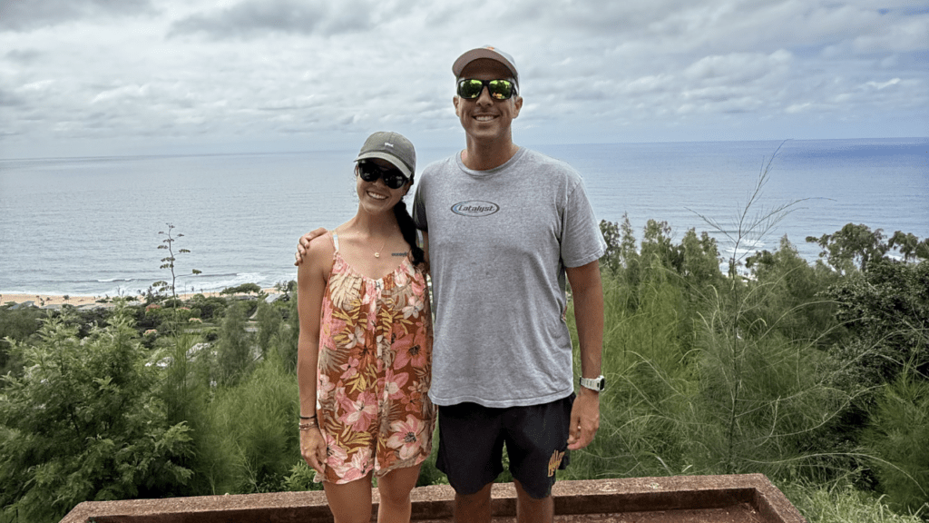  Pro pickleball players enjoying a scenic Hawaii tour stop