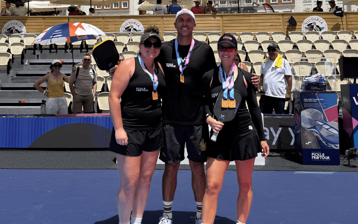 Glauka and Brandon Lane Madrid pickleball medals
