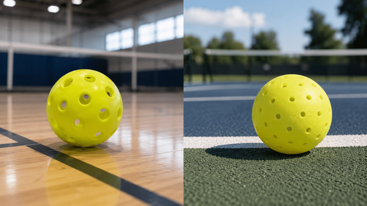 Indoor outdoor pickleballs
