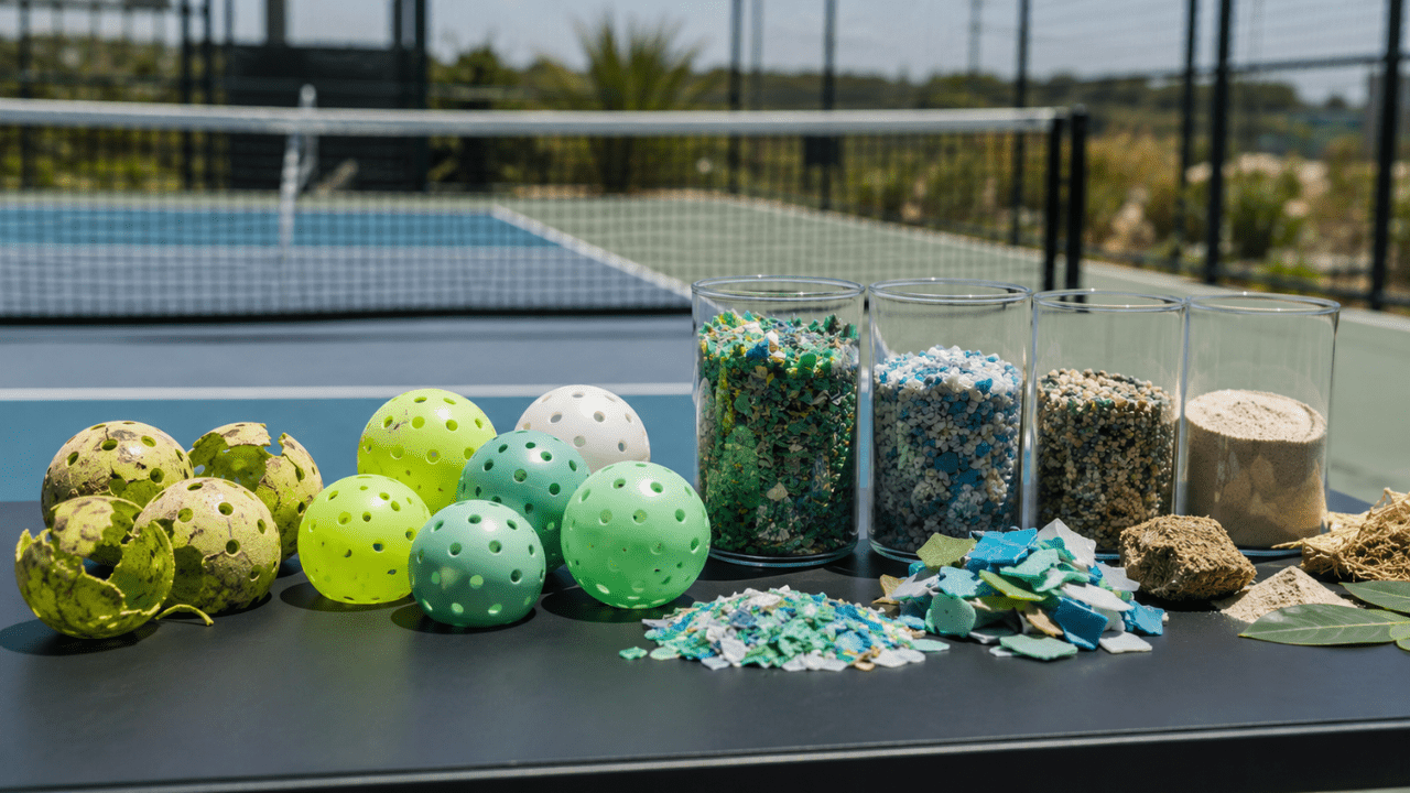 Recycled pickleball materials