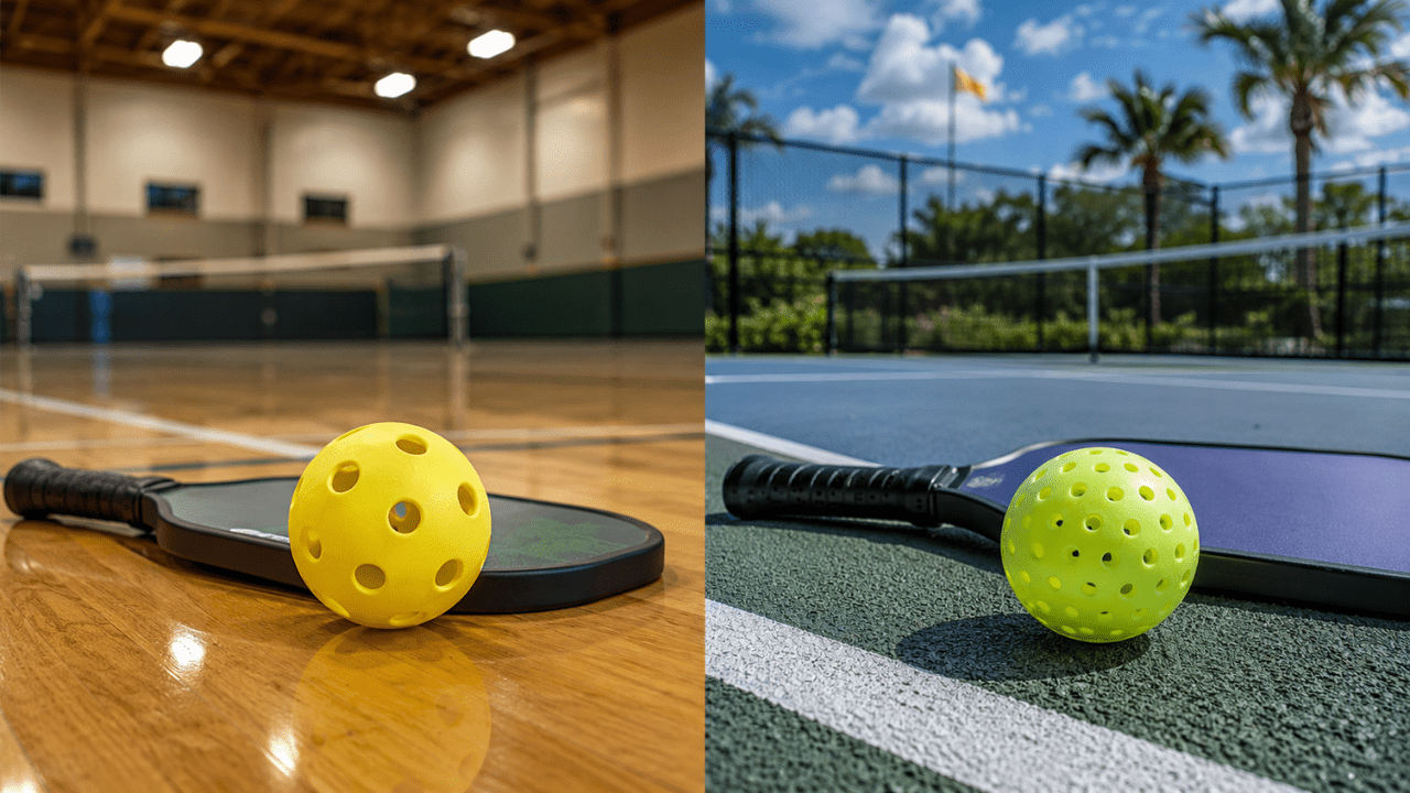 Indoor vs outdoor approved pickleballs