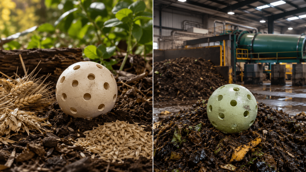 biodegradable vs compostable pickleballs